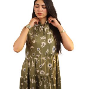 Flower-Patterned Dress