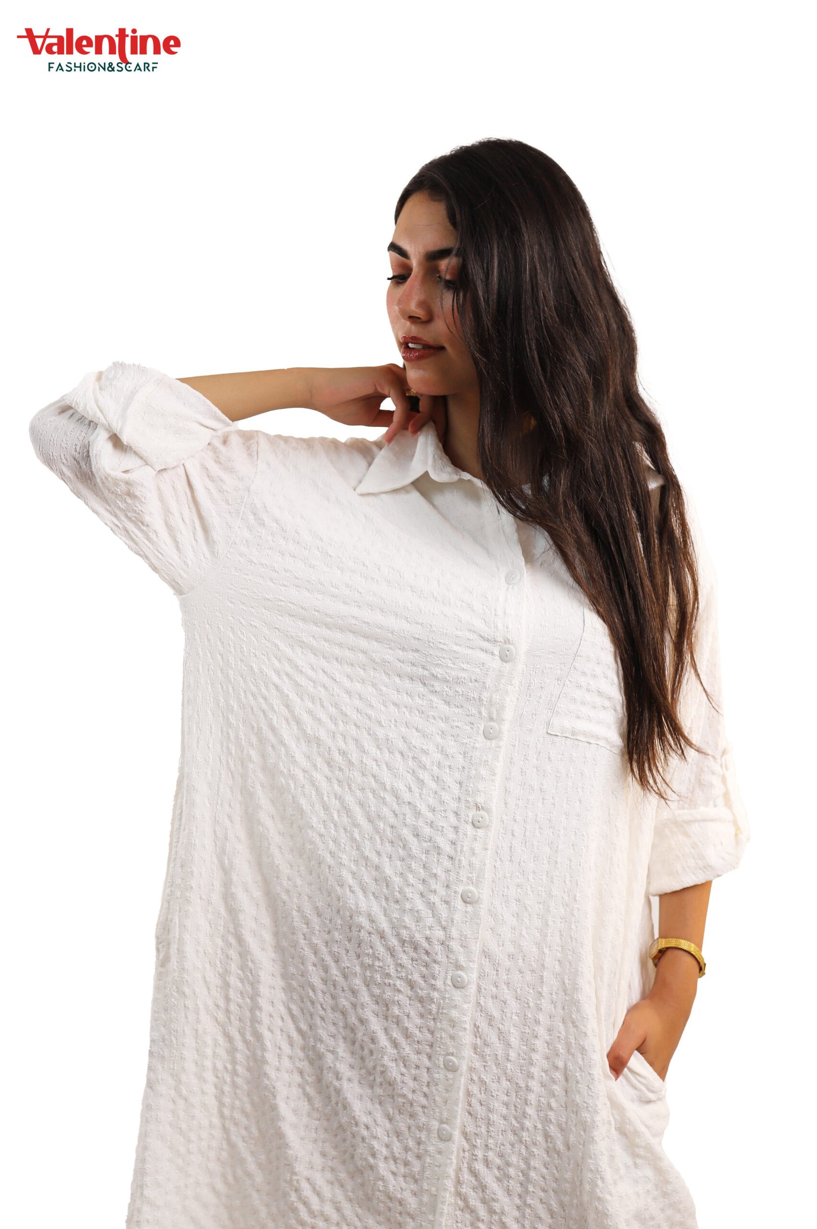 Button-Down Tunic Shirt - Image 2