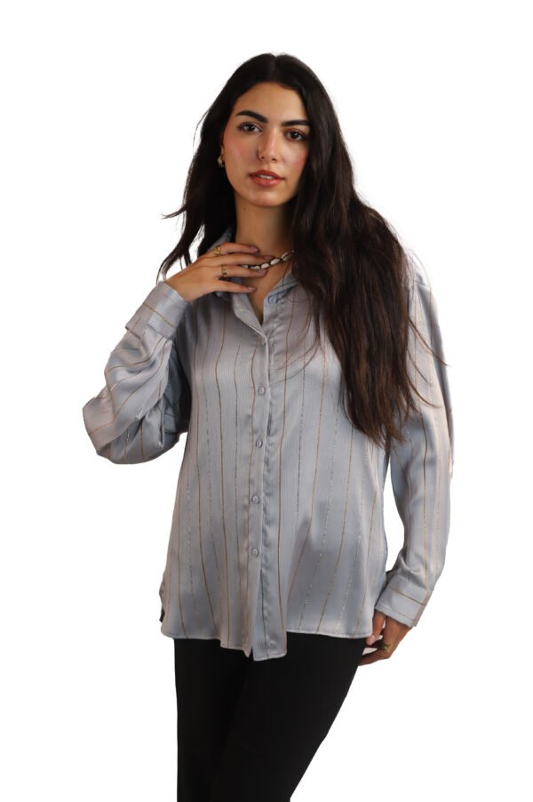 Stripe Classic Blouse - Image 2